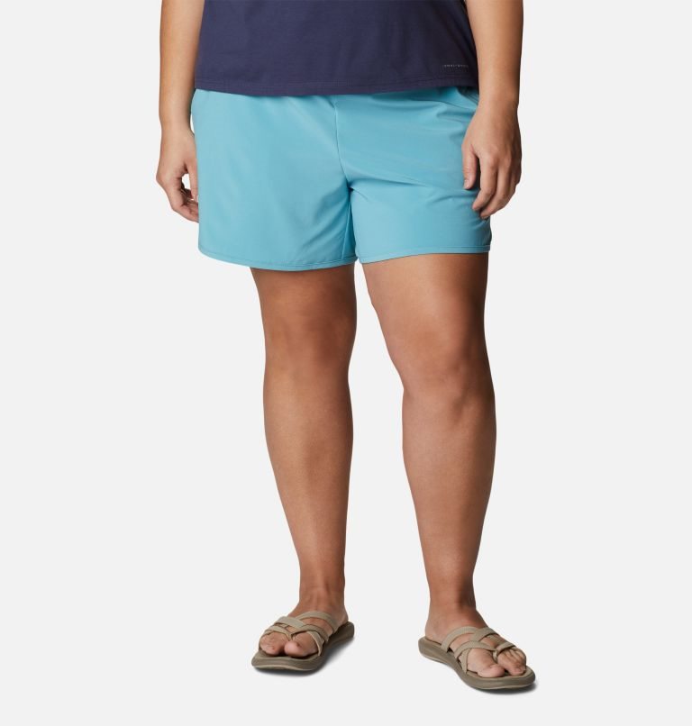 Columbia Pleasant Creek Stretch Shorts Dame Turkis | Plus Size 91623Z